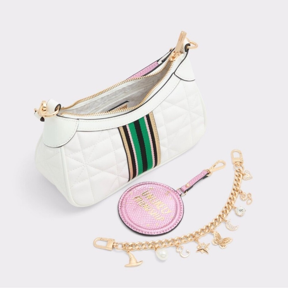 Aldo LE | Wicked Inspired ~ Charms, Crossbody & Pink Dust Bag * Free Socks!! - Picture 4 of 17